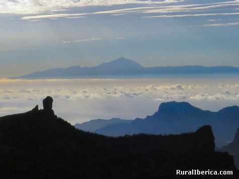Tenerife desde Gran Canaria - Roque Nublo, Las Palmas, Islas Canarias