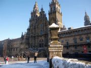 Cando neva en Compostela. Santiago, La Corua