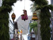 Arco para la bajada del trono. Puntallana, Isla de La Palma