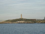 Vista de la Torre de Hercules. La Corua, Galicia