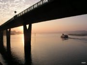 Atardecer en el puente. Somo, Cantabria