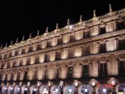 Plaza Mayor de Salamanca de noche. Salamanca, Castilla y Len