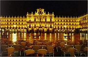 Salamanca, vista nocturna de la Plaza Mayor