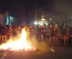 Hogueras de tamuja y ramas de con�feras