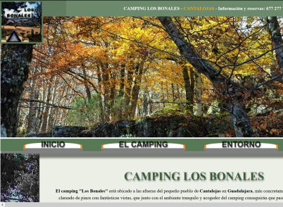 Camping Los Bonales. Cantalojas, Guadalajara