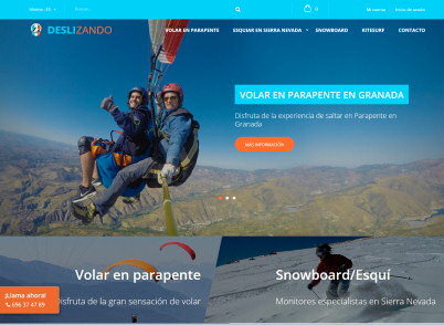 Deslizando - Deportes de invierno, acuticos y areos. Granada, Andaluca